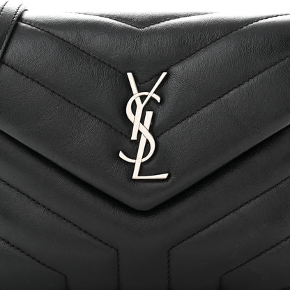 Saint Laurent Calfskin Y Quilted Monogram Toy Loulou Crossbody Bag Black 8 of 11