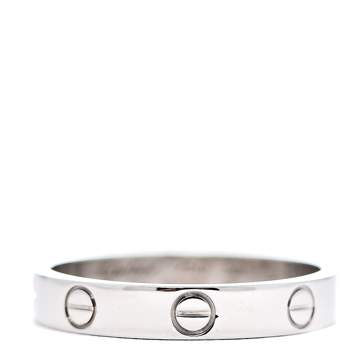 18K White Gold 3.5mm LOVE Wedding Band Ring 58 8.25