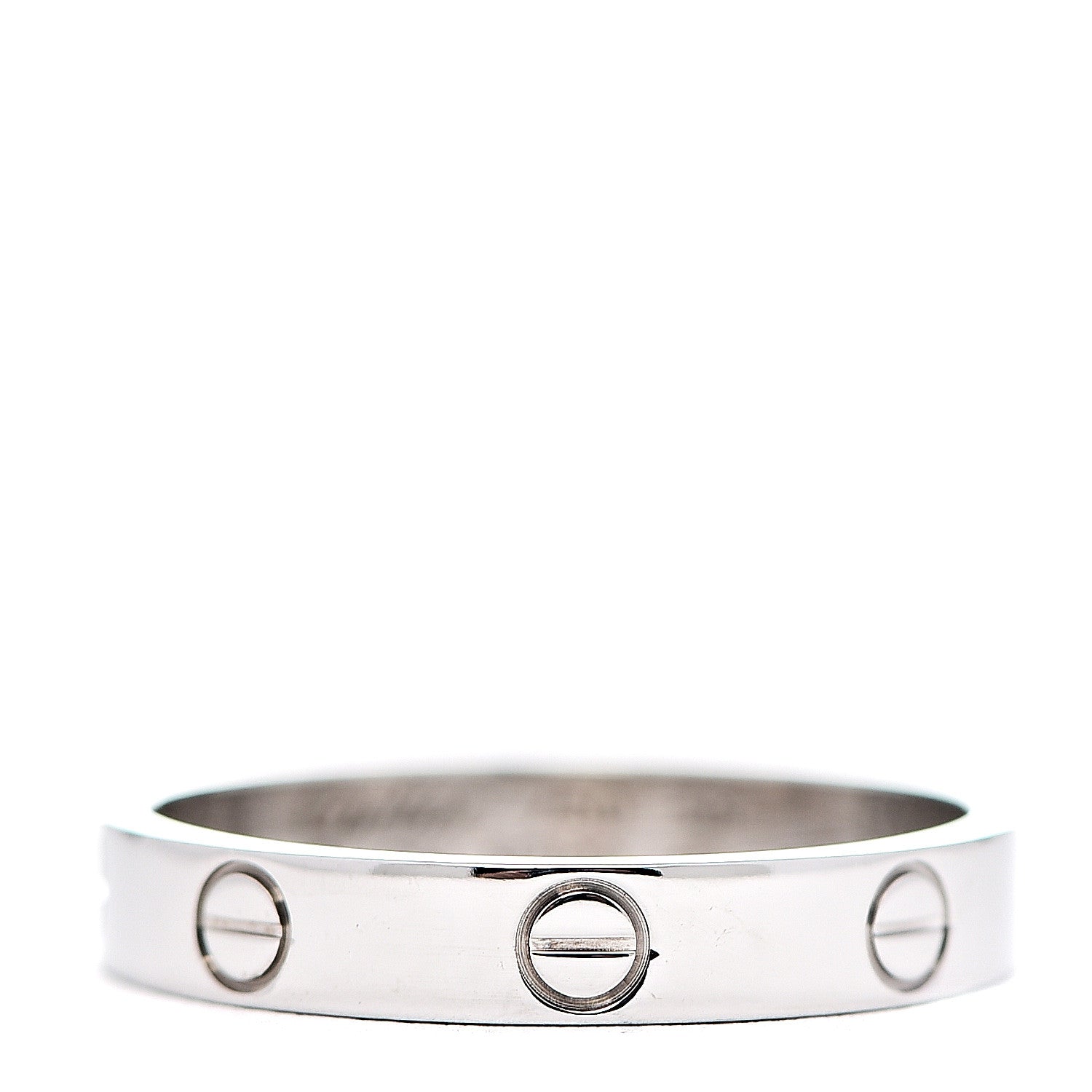 Cartier 18K White Gold 3.5mm LOVE Wedding Band Ring 58 8.25 1 of 3