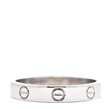 Cartier 18K White Gold 3.5mm LOVE Wedding Band Ring 58 8.25 1 of 3