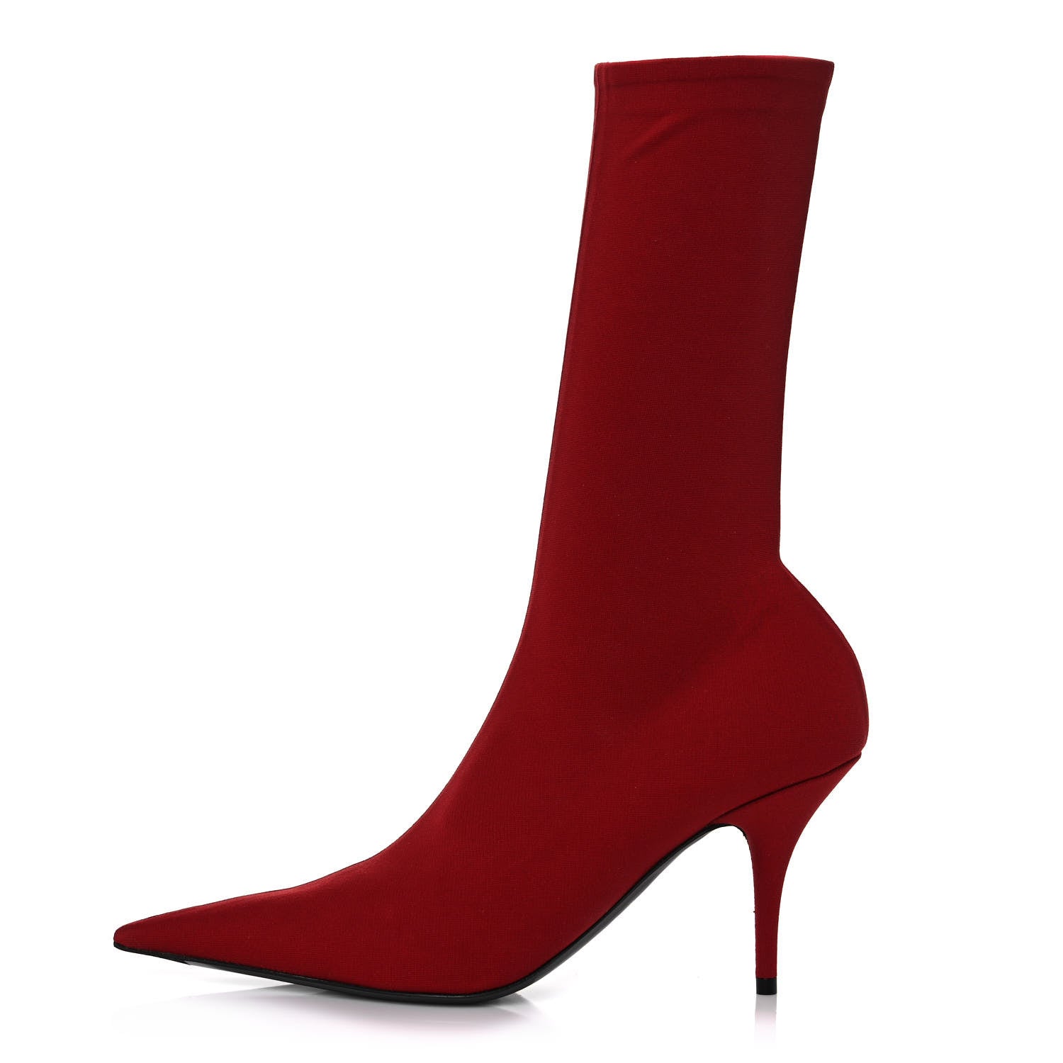 Balenciaga Jersey Crepe Extreme Pointed Toe Knife Booties 38 Rouge 1 of 9