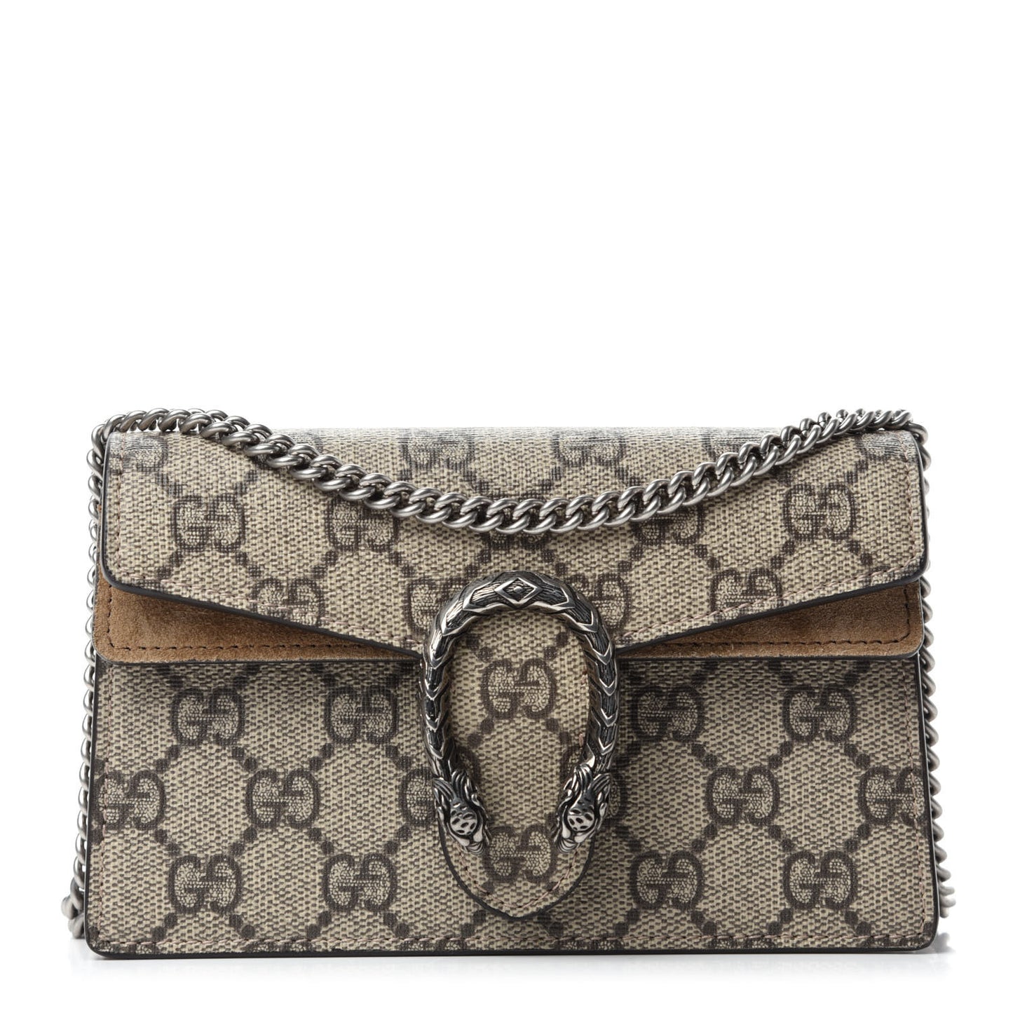GG Supreme Monogram Super Mini Dionysus Shoulder Bag Taupe