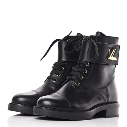 Louis Vuitton Calfskin Wonderland Ranger Boots 36 Black 3 of 11