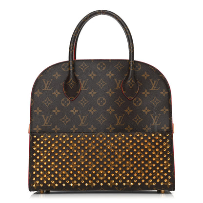 Louis Vuitton Monogram Calf Hair Spikes Iconoclasts Christian Louboutin Tote Red 1 of 11