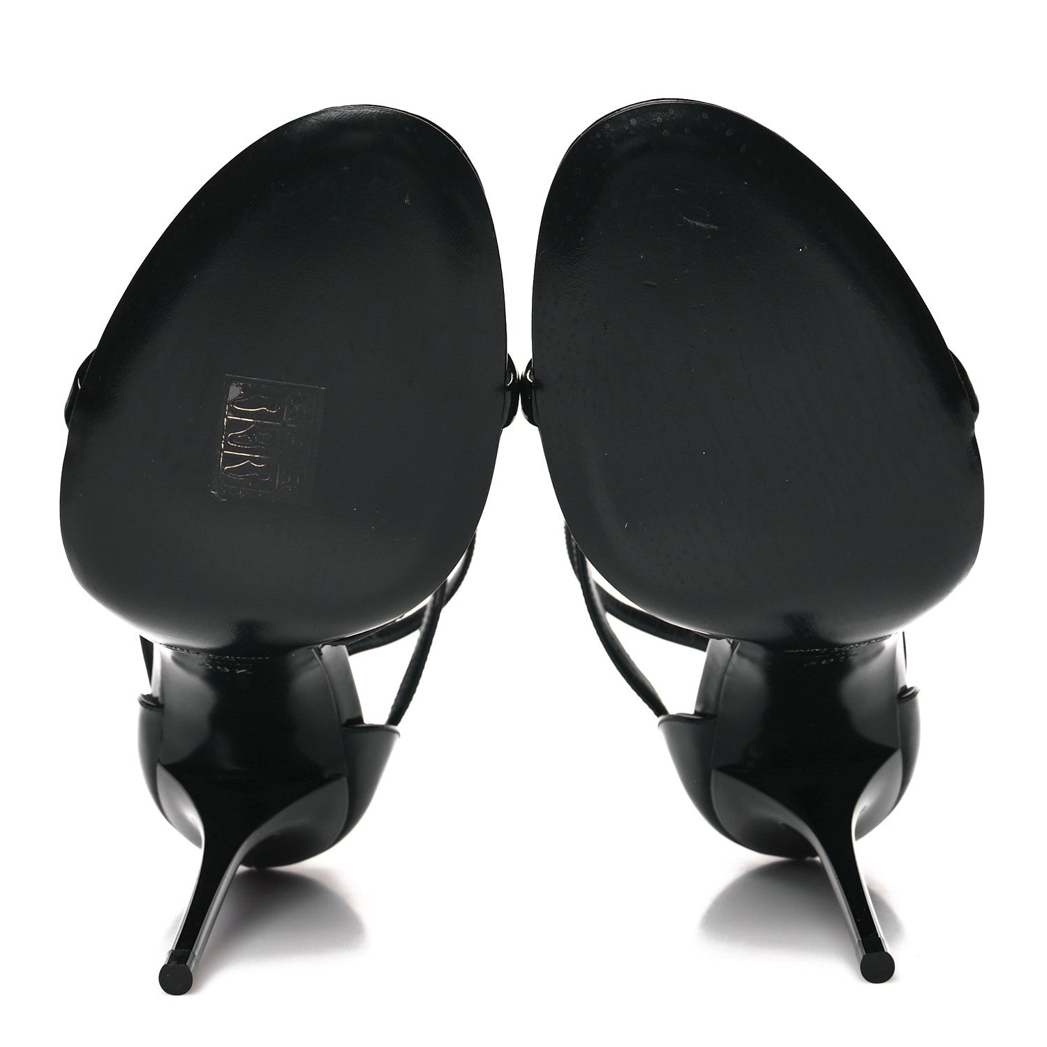 Saint Laurent Patent Cassandra 100 Sandals 38.5 Black 5 of 9