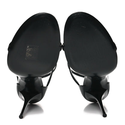 Saint Laurent Patent Cassandra 100 Sandals 38.5 Black 5 of 9