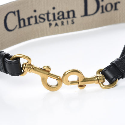 Christian Dior Canvas Embroidered Shoulder Strap Blue 5 of 5