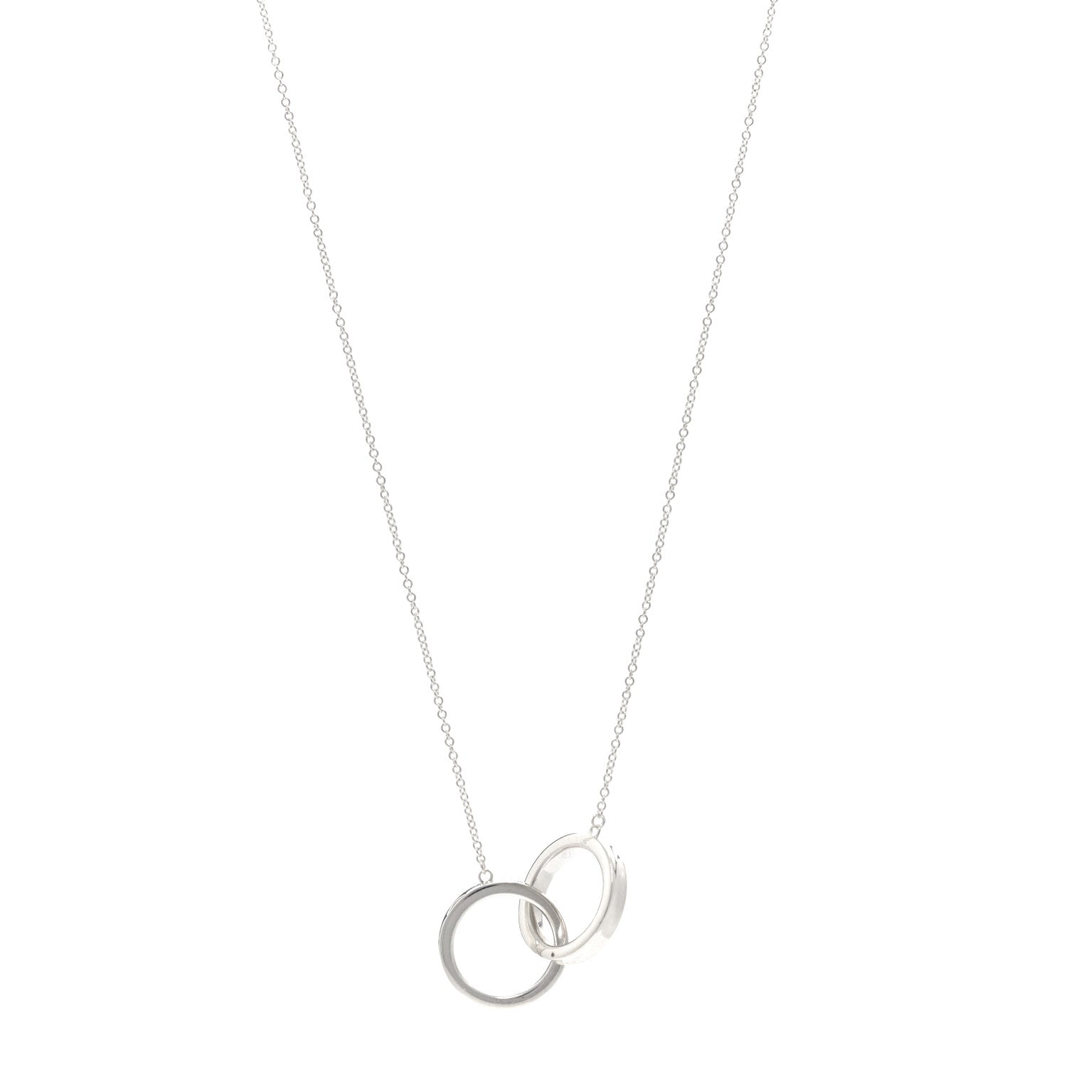Tiffany Sterling Silver 1837 Interlocking Circles Pendant Necklace 1 of 4