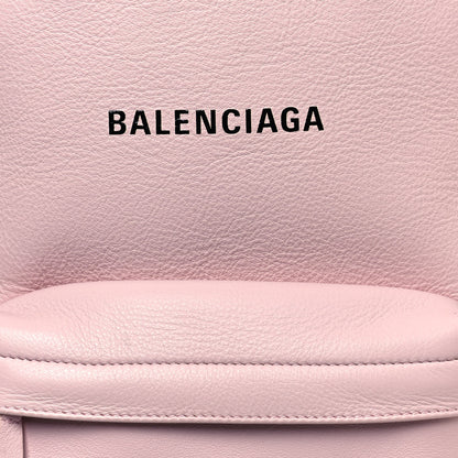 Balenciaga Smooth Calfskin Logo Small Everyday Backpack Light Rose Black 6 of 14