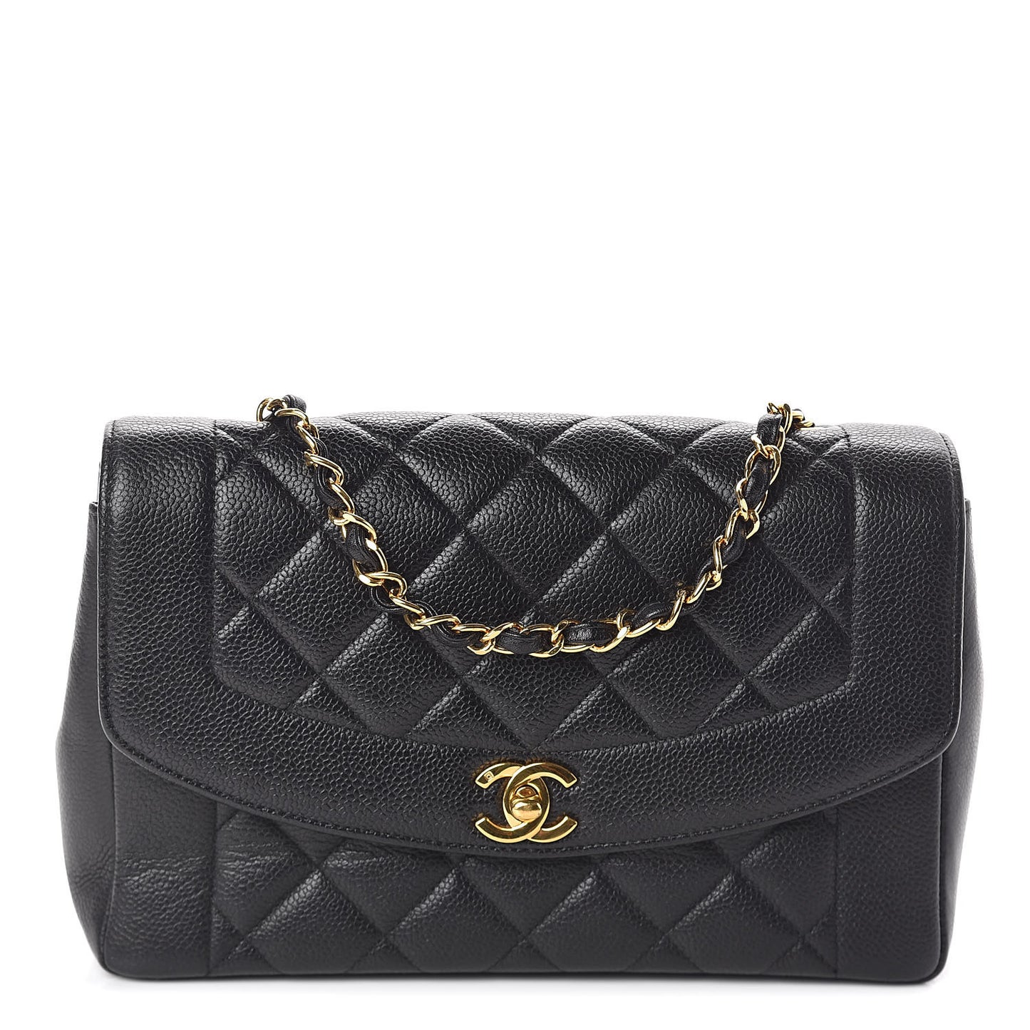 Caviar Quilted Medium Single Flap Black