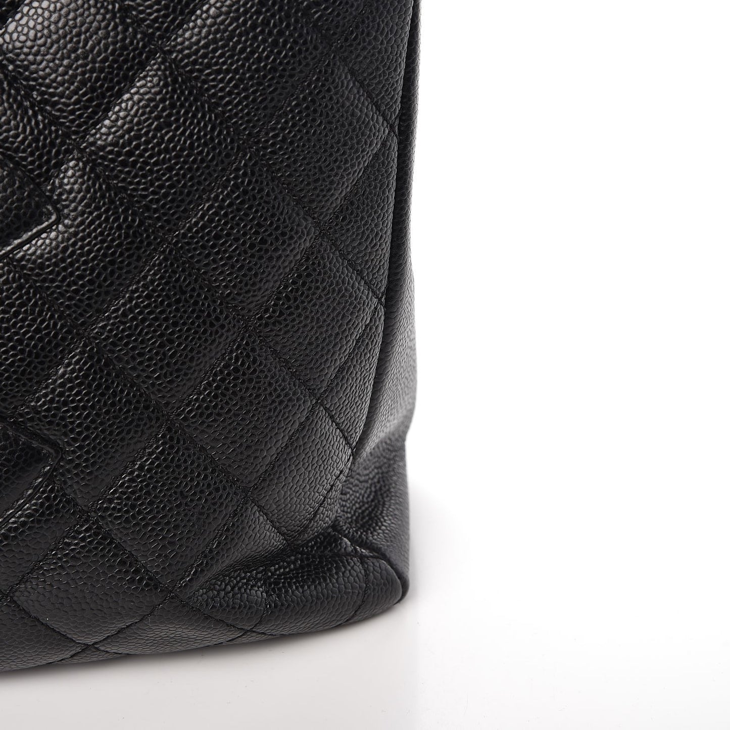 Caviar Quilted Grand Shopping Tote GST Black