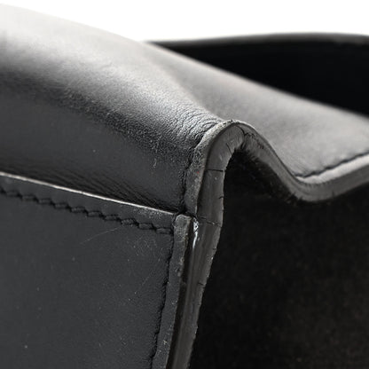 Celine Smooth Calfskin Suede Medium Trapeze Blue Black 12 of 18