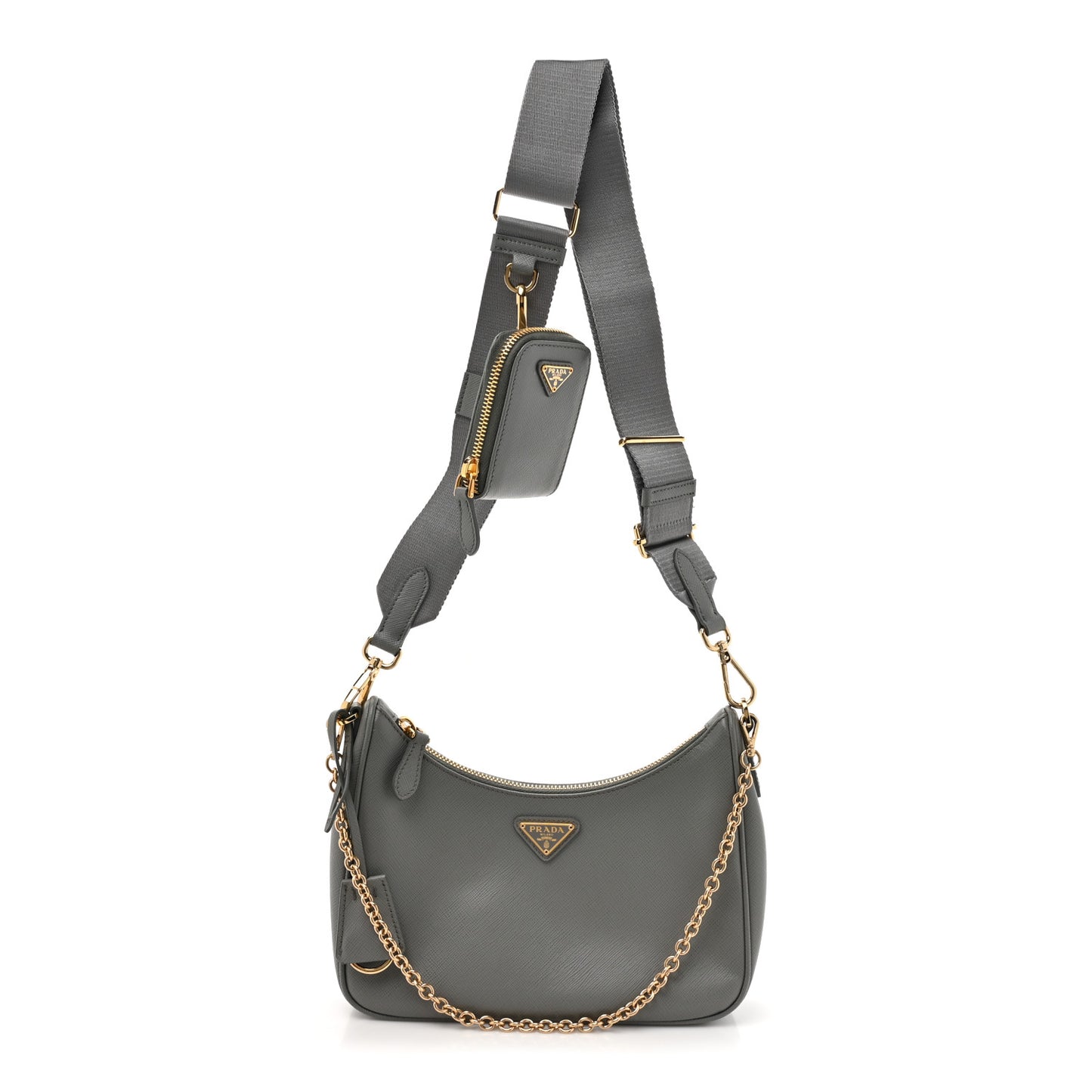 Saffiano Lux Re-Edition 2005 Shoulder Bag Ardesia