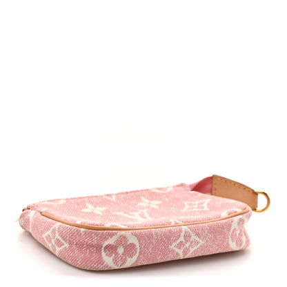 Louis Vuitton Denim Jacquard Monogram Micro Pochette Accessories Rose 4 of 10