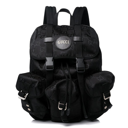 Gucci Econyl Nylon Monogram Off The Grid Utility Pocket Backpack Black 1 of 15