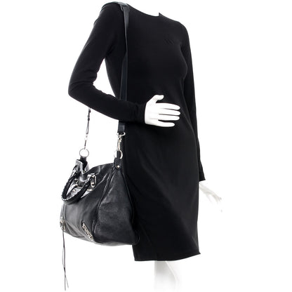 Balenciaga Chevre Silver Metallic Edge Hardware Velo Black 2 of 15