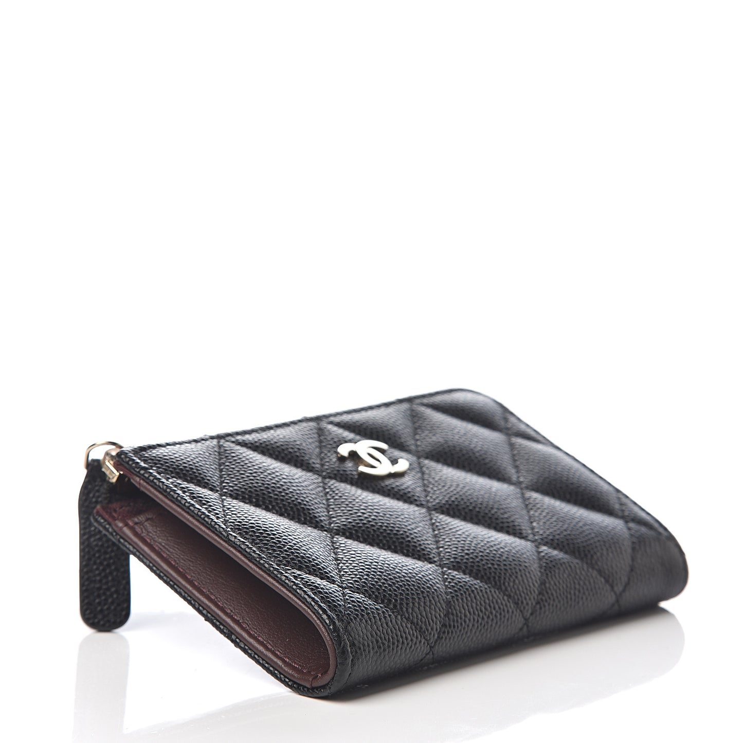 Caviar Quilted Key Holder Case Black