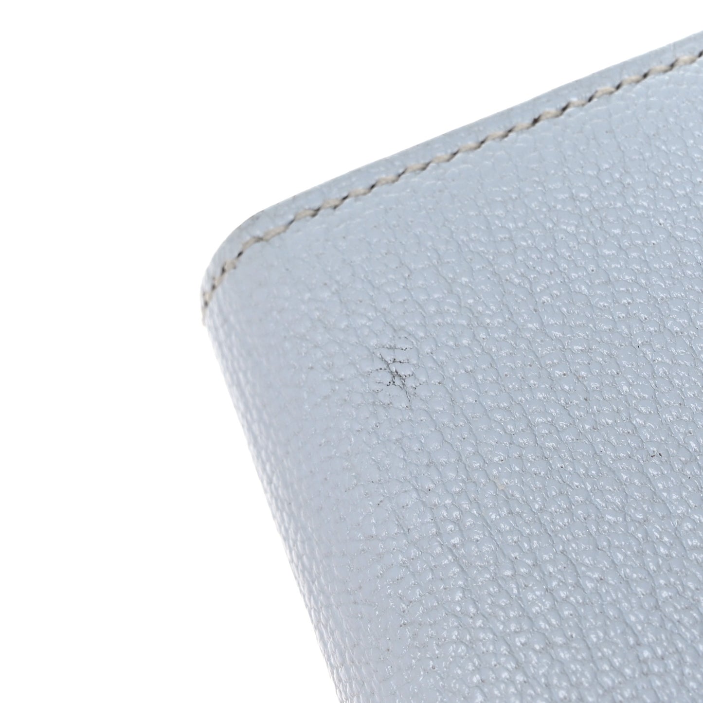 Chevre Mysore Bearn Card Holder Wallet Bleu Brume