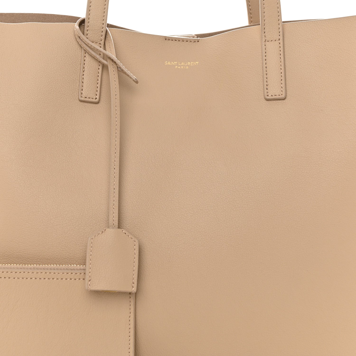Saint Laurent Calfskin Large Shopping Tote Dark Beige 9 of 11