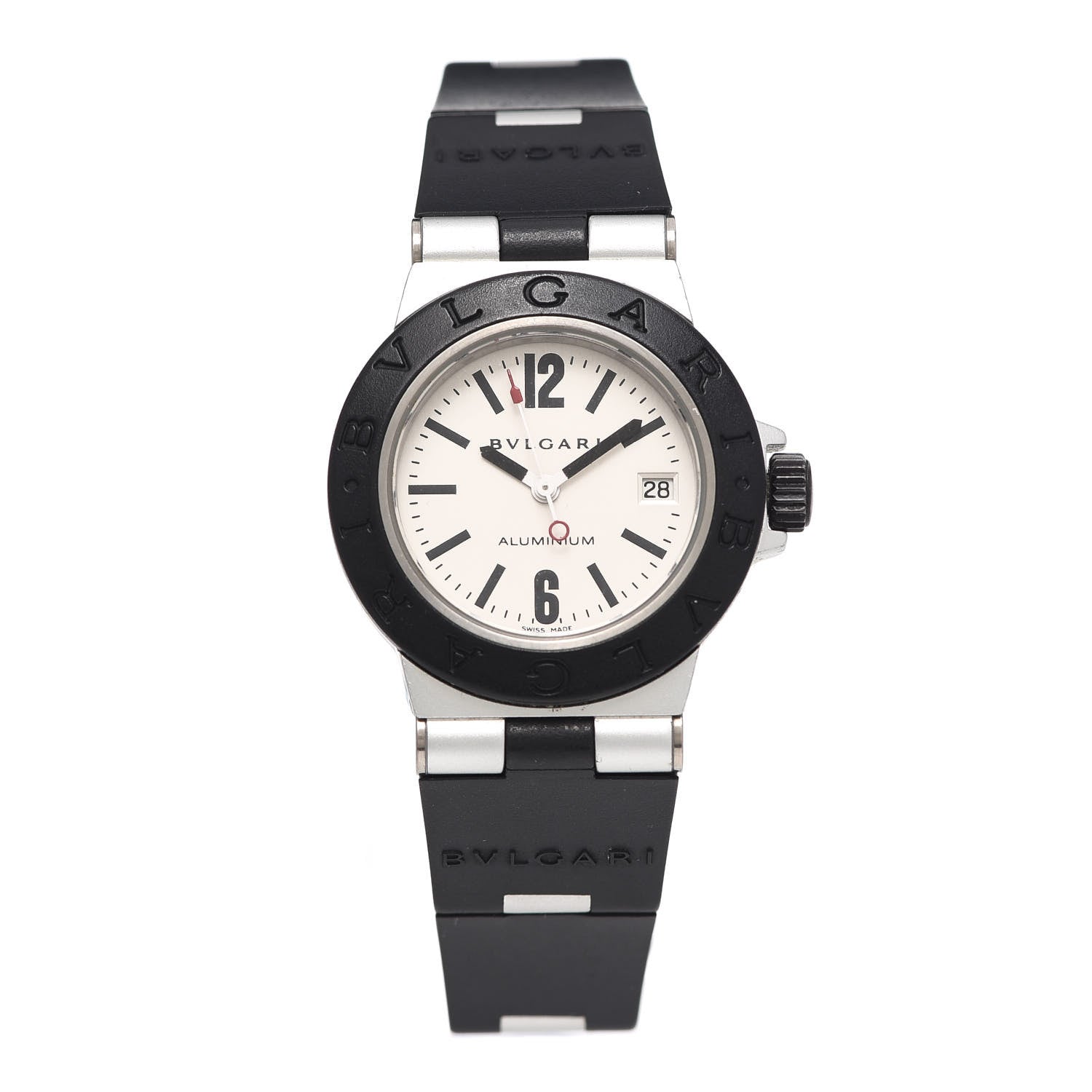 Bulgari Aluminum Rubber 29mm Diagono Quartz Watch 1 of 5