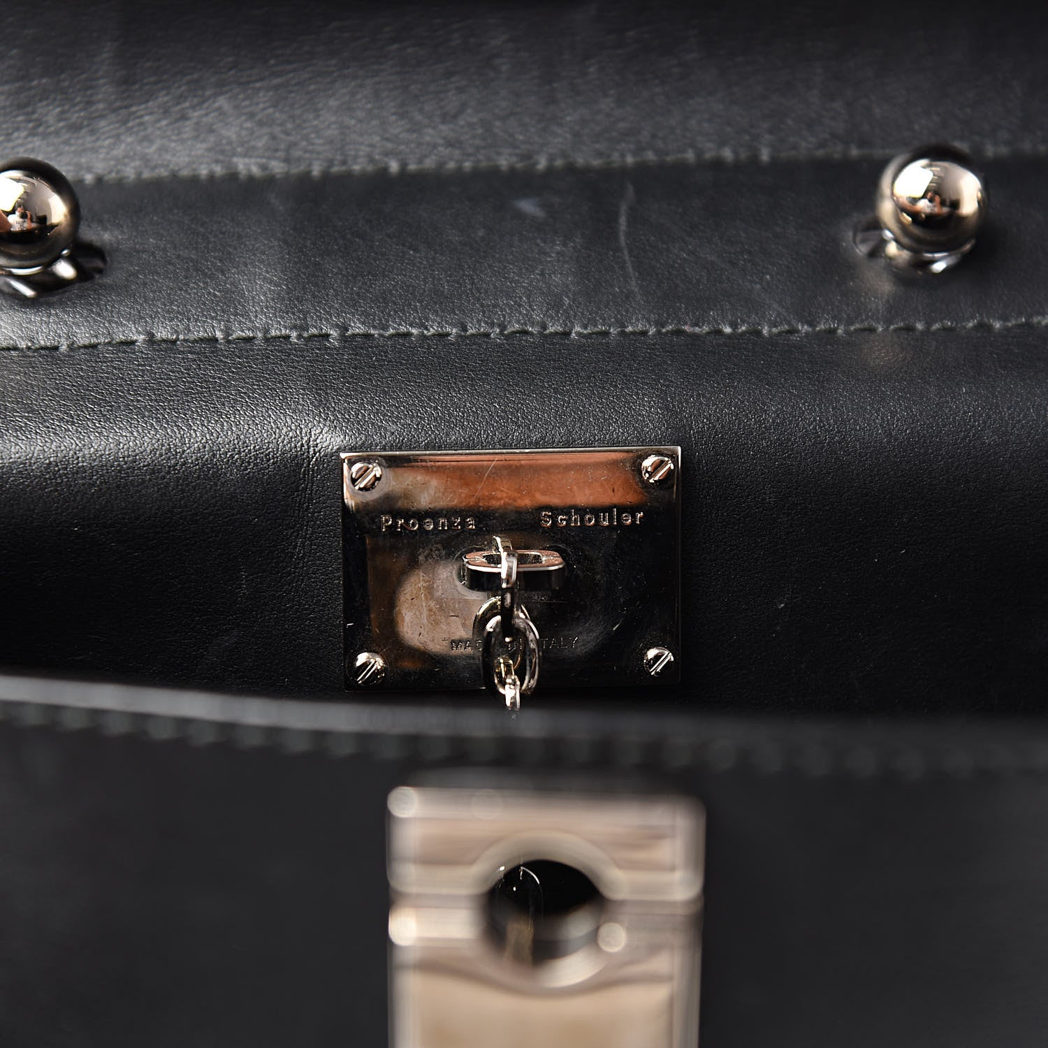 Proenza Schouler Calfskin Small Hava Top Handle Bag Black 7 of 11