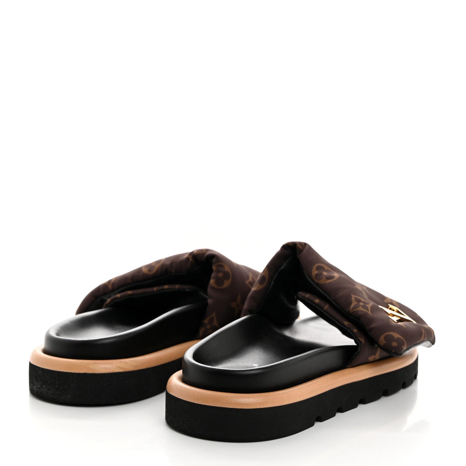 Louis Vuitton Nylon Monogram LV Pool Pillow Flat Comfort Mule Cacao Brown 4 of 9