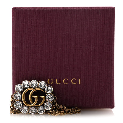 Gucci Metal Crystal Double G Bracelet Aged Gold 5 of 5