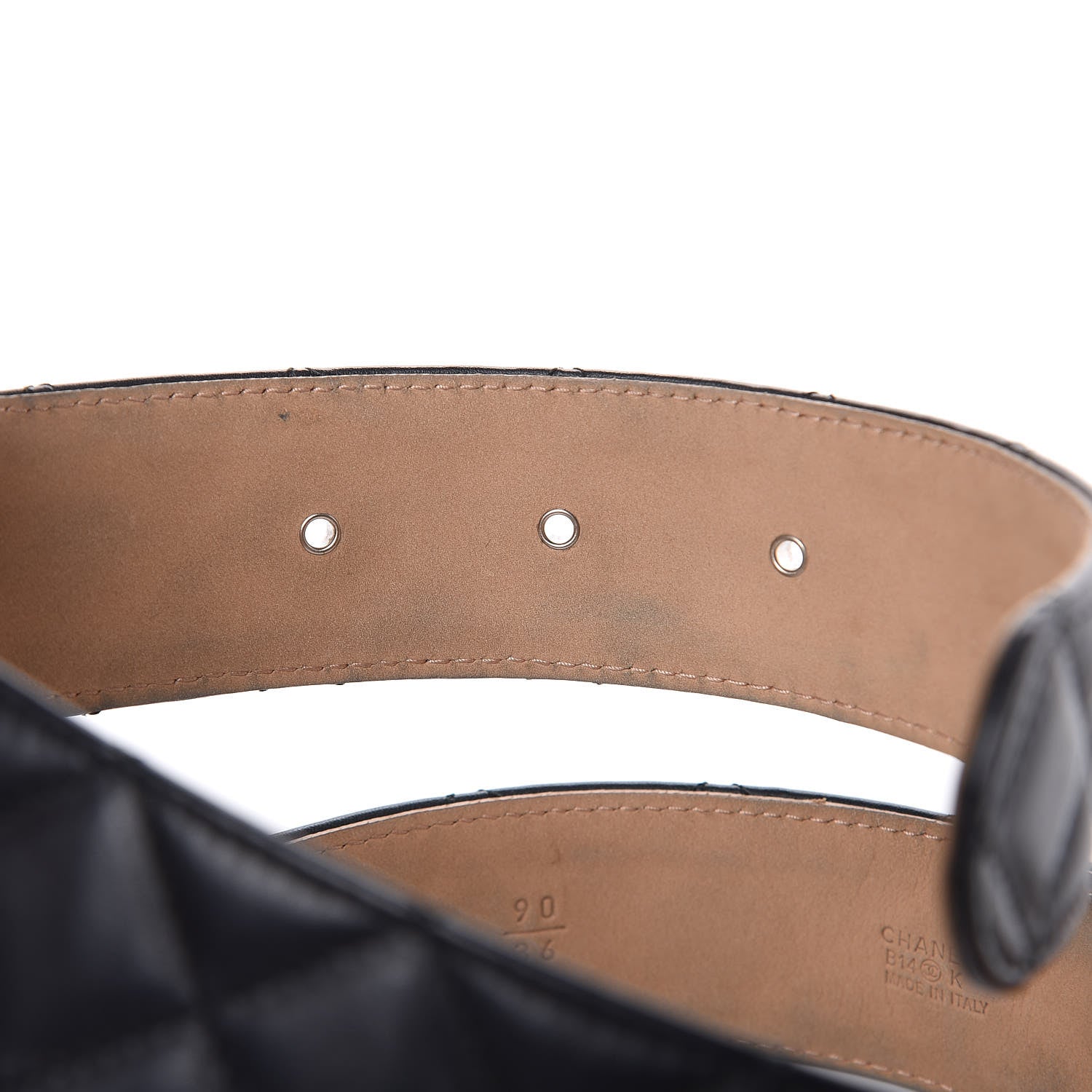 Chanel Lambskin Quilted CC Belt 90 36 Black 4 of 10