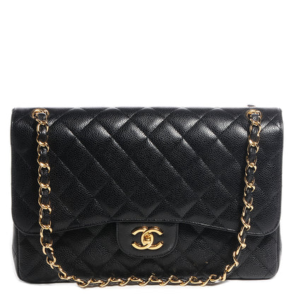 Chanel Caviar Quilted Jumbo Double Flap Black 1 of 9