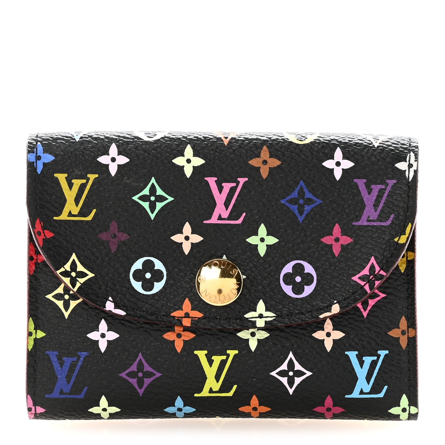 Monogram Multicolor Business Card Holder Black Grenade