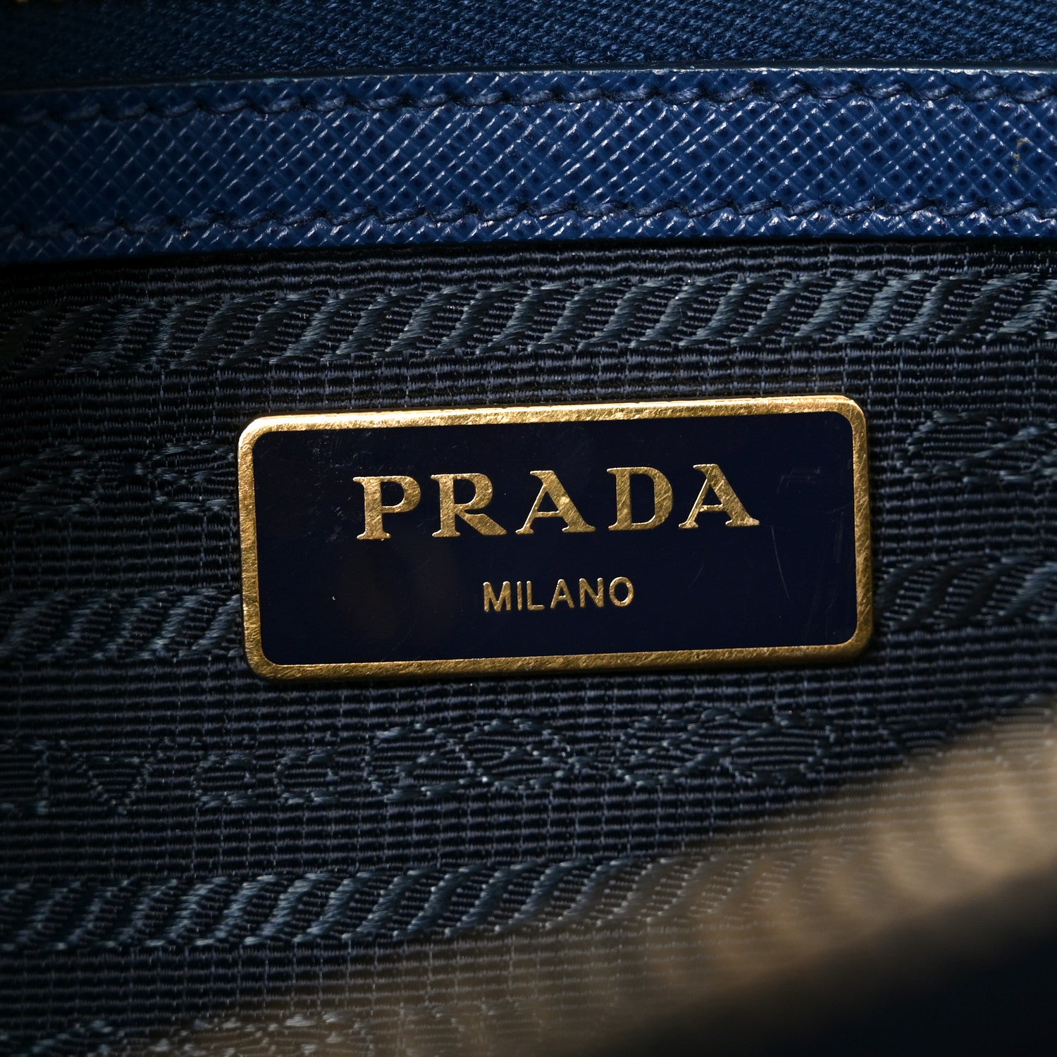 Prada Saffiano Lux Medium Tote Bluette 6 of 9