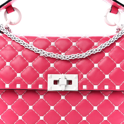 Valentino Garavani Lambskin Medium Free Rockstud Spike Shoulder Bag Shadow Pink 8 of 11