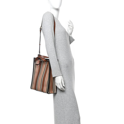 Burberry E-Canvas Stripe Small Portrait Tote Bag Archive Beige 2 of 10