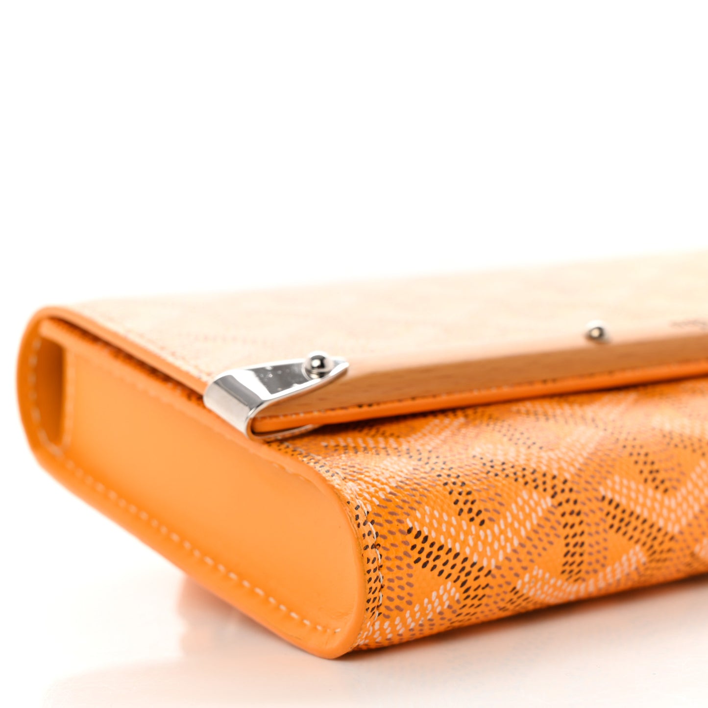 Goyardine Monte Carlo Bois Clutch With Strap Yellow