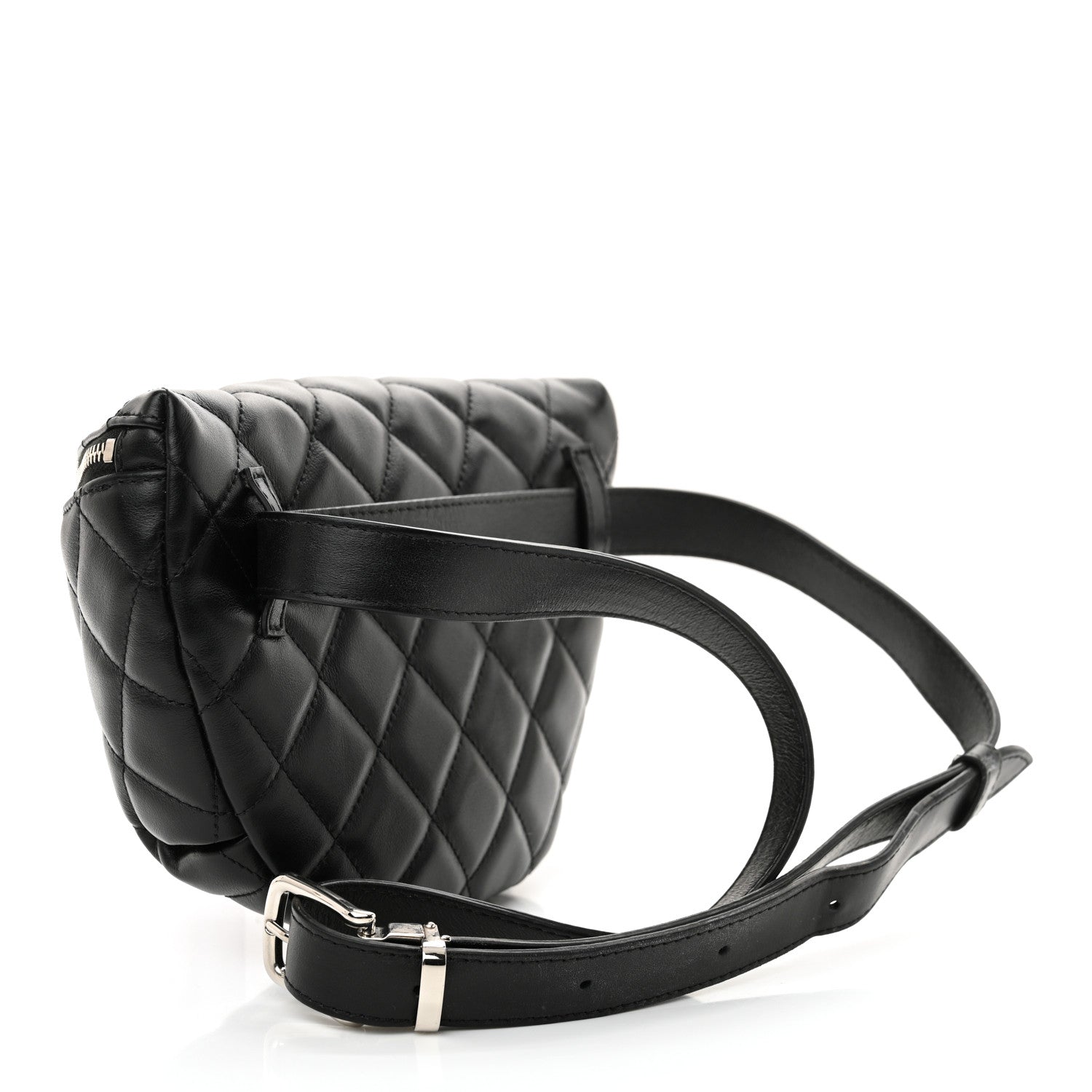 Chanel Calfskin Quilted Waist Belt Bag Black 3 of 12