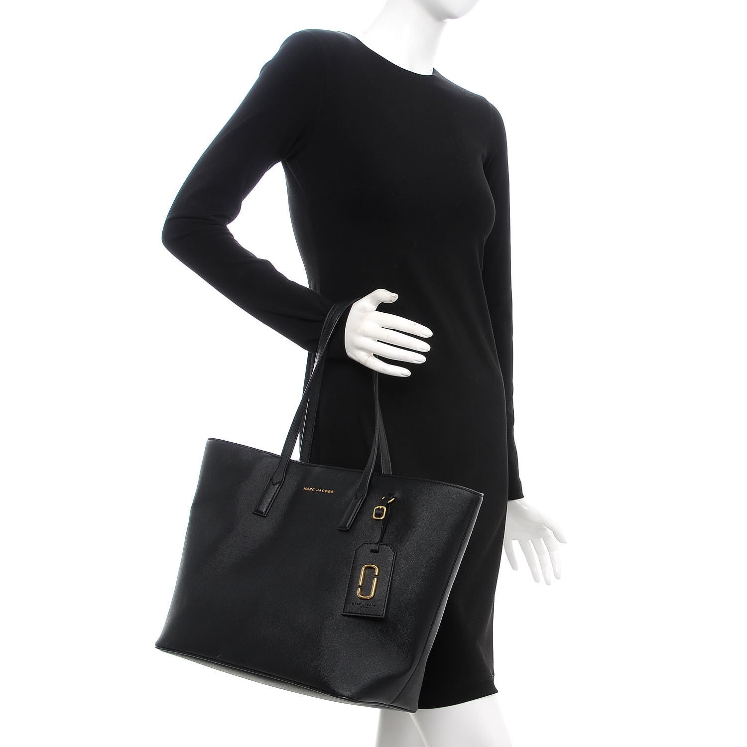 Marc Jacobs Saffiano Shopper Tote Black 2 of 10