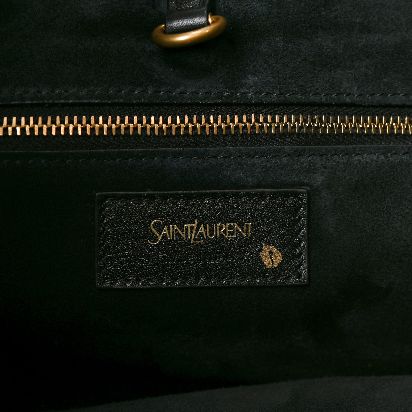Santorini Lux Calfskin Y Drawstring Tote Black