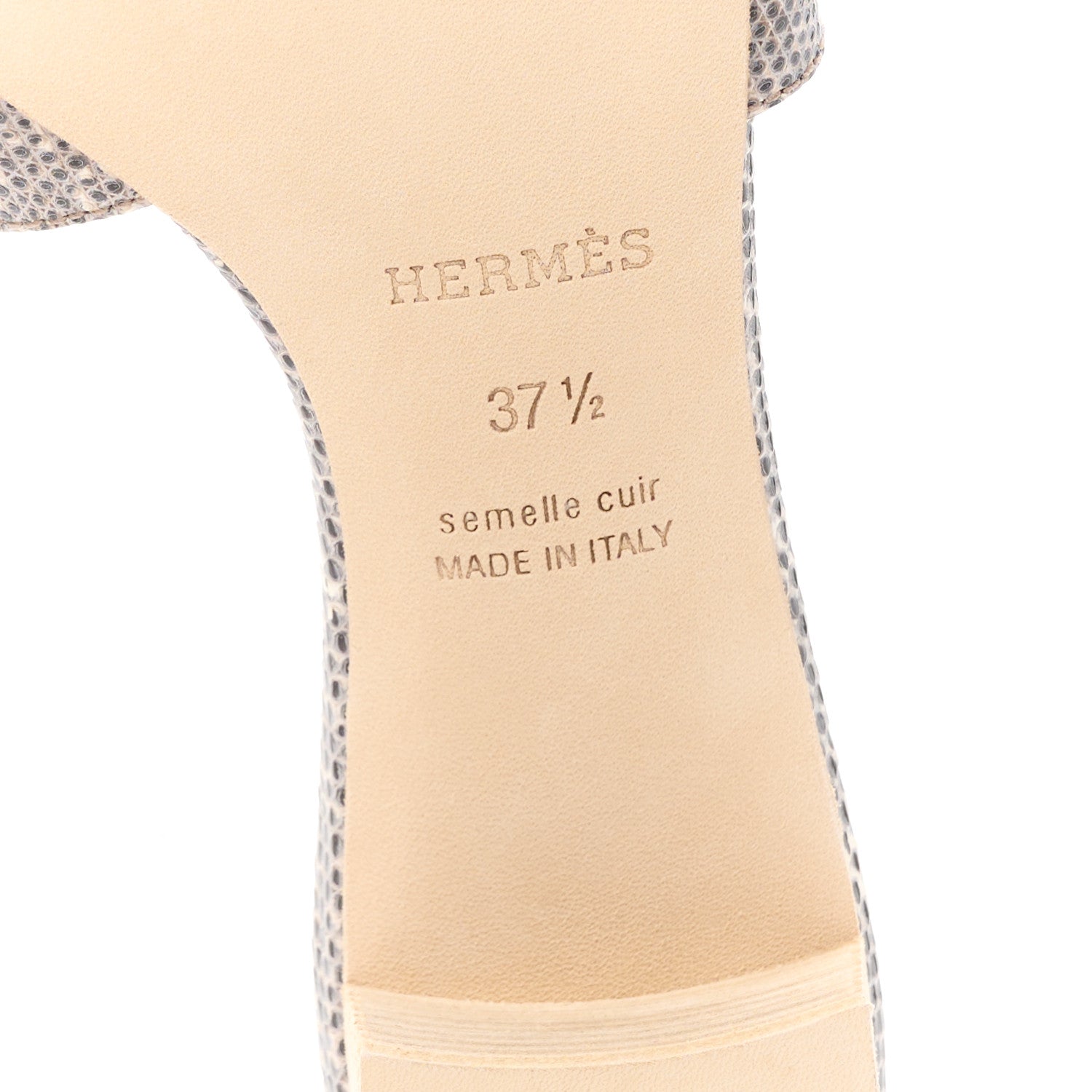 Hermes Lizard Oasis Sandals 37.5 Ombre 6 of 8