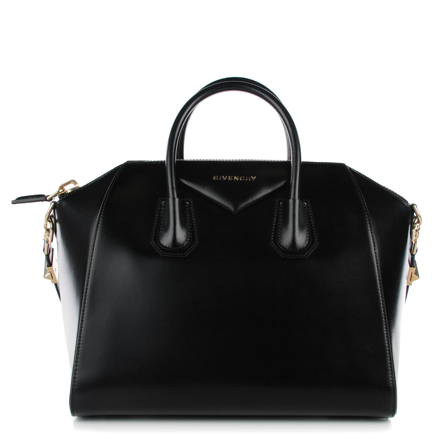 Shiny Lord Calfskin Medium Antigona Black