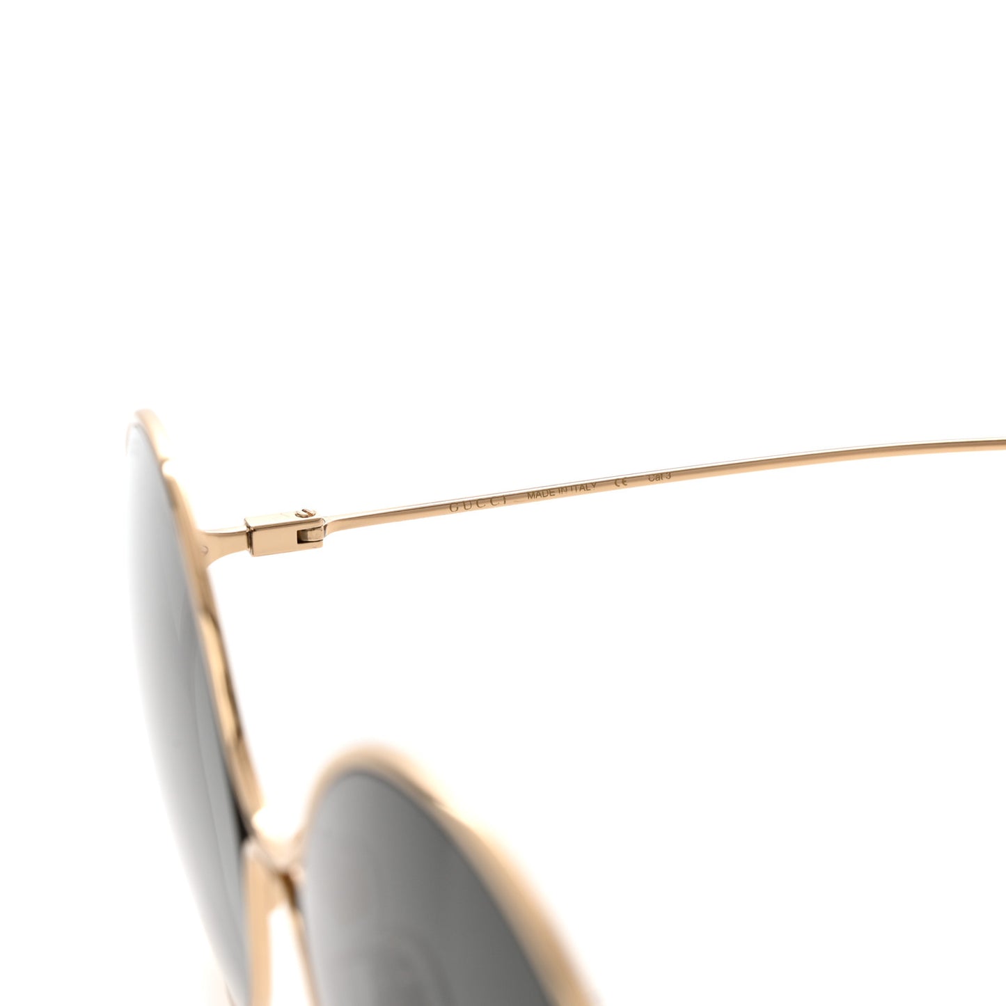 Metal Round Pearl Tip Sunglasses GG0253S Gold
