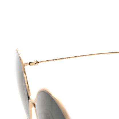 Gucci Metal Round Pearl Tip Sunglasses GG0253S Gold 5 of 8