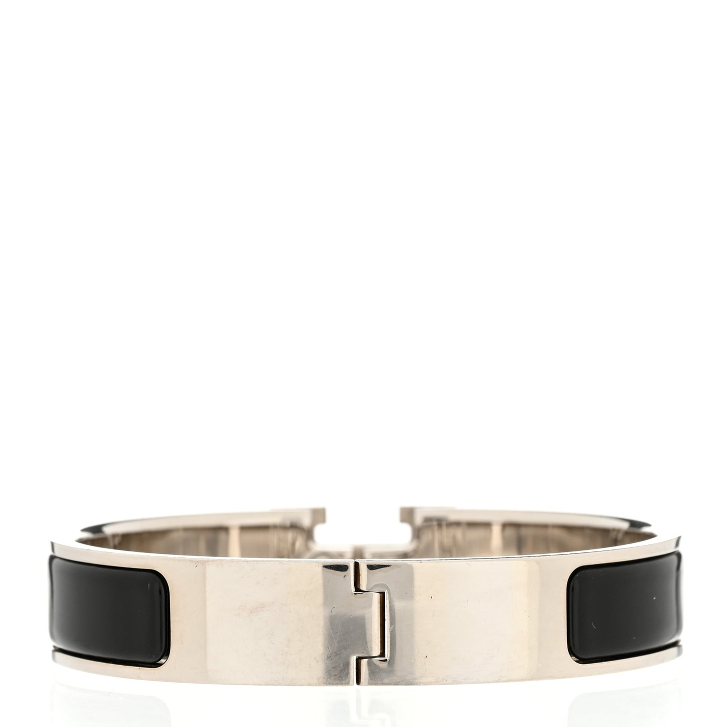 Enamel Narrow Clic Clac H Bracelet PM Black