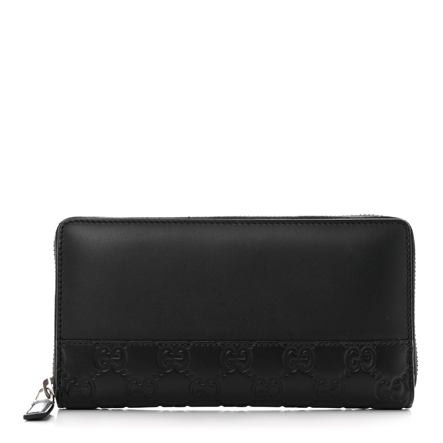 Gucci Guccissima Zip Around Long Wallet Black 1 of 8