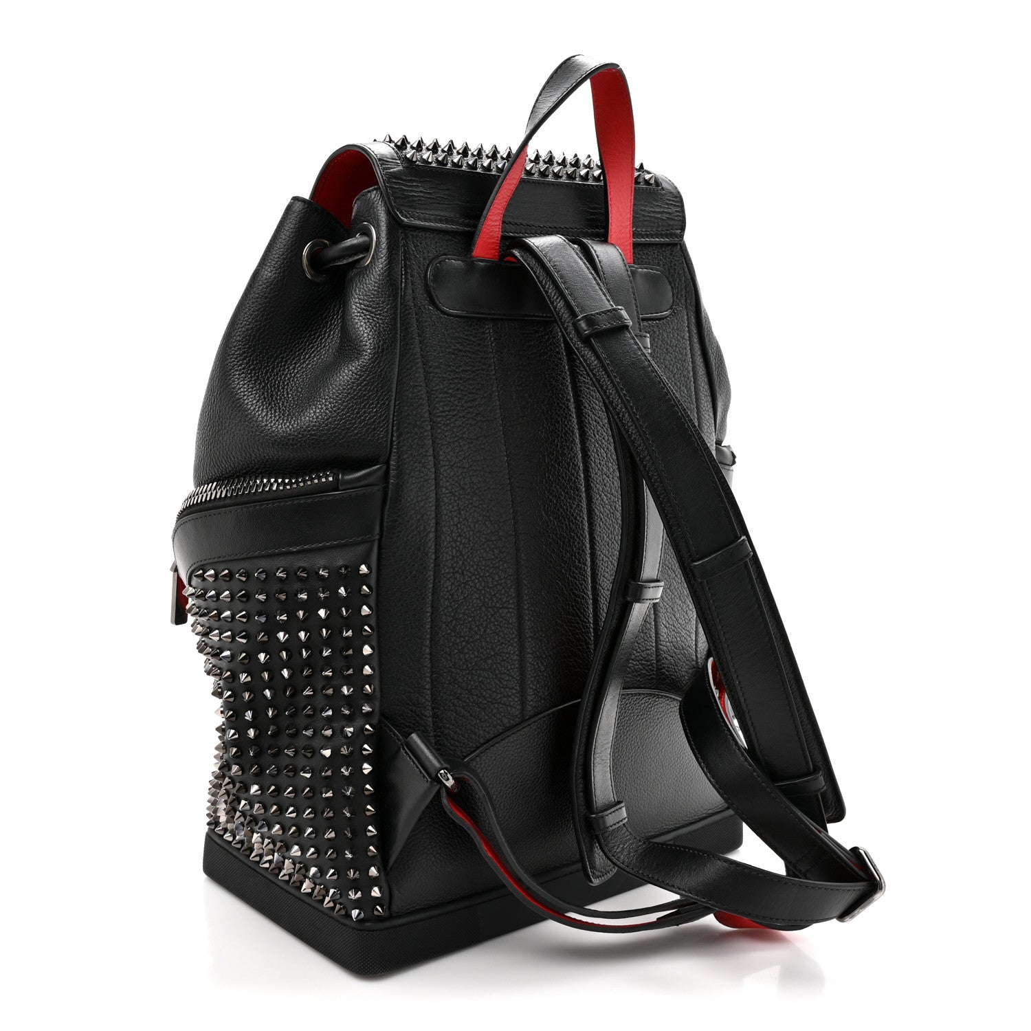 Christian Louboutin Calfskin Spiked Explorafunk Backpack Black 3 of 11