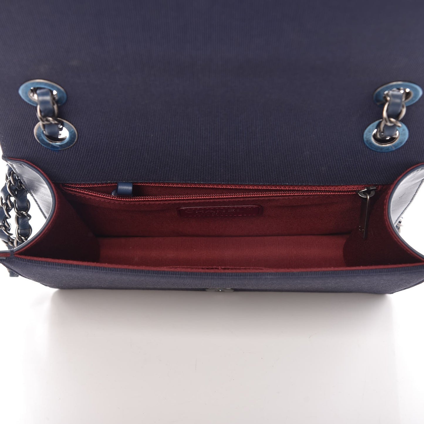 Calfskin Quilted Ballerine Flap Black Blue