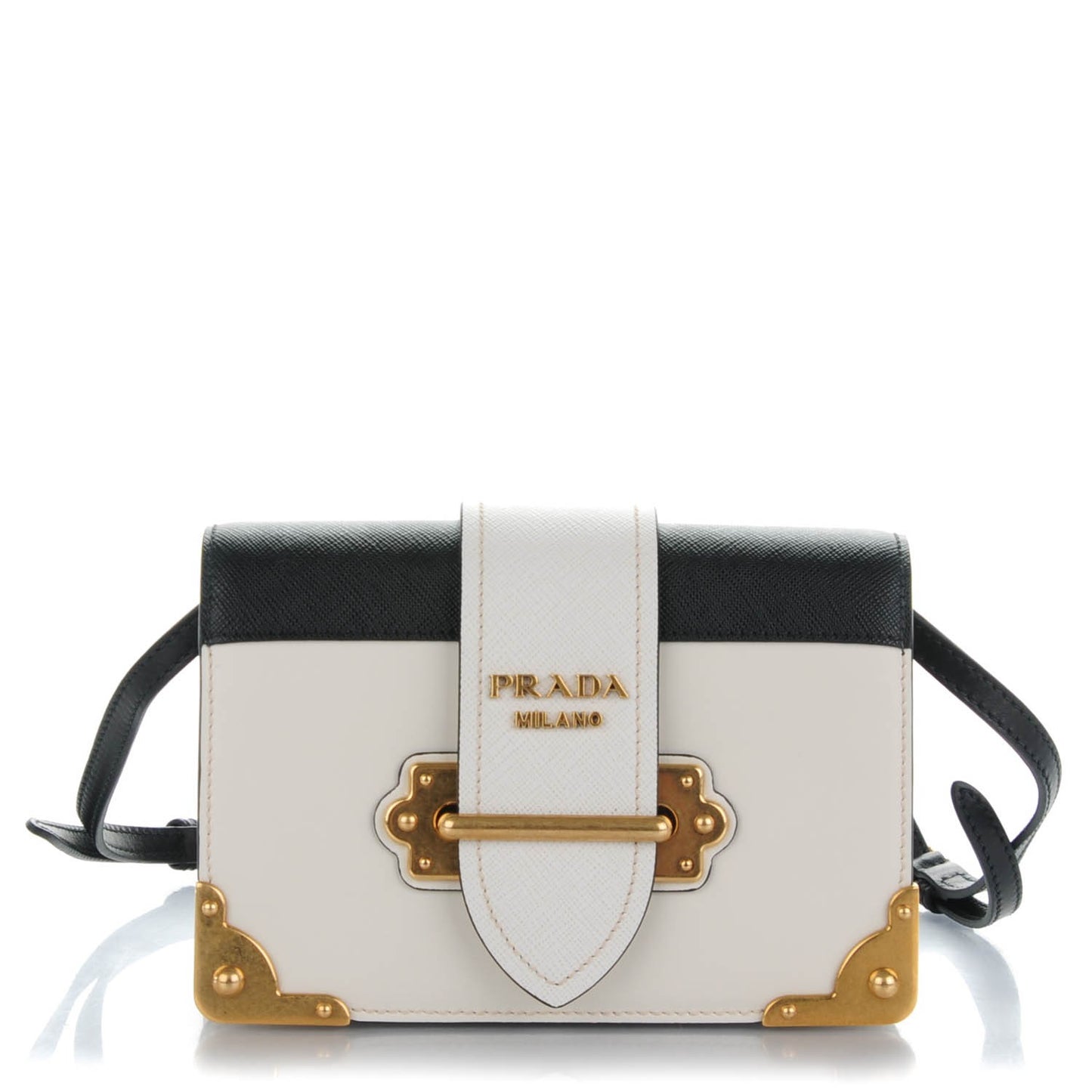 City Calf Saffiano Cahier Bag Talco Black