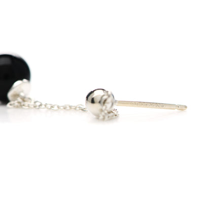Tiffany Sterling Silver Black Onyx Ziegfeld Drop Earrings 4 of 4