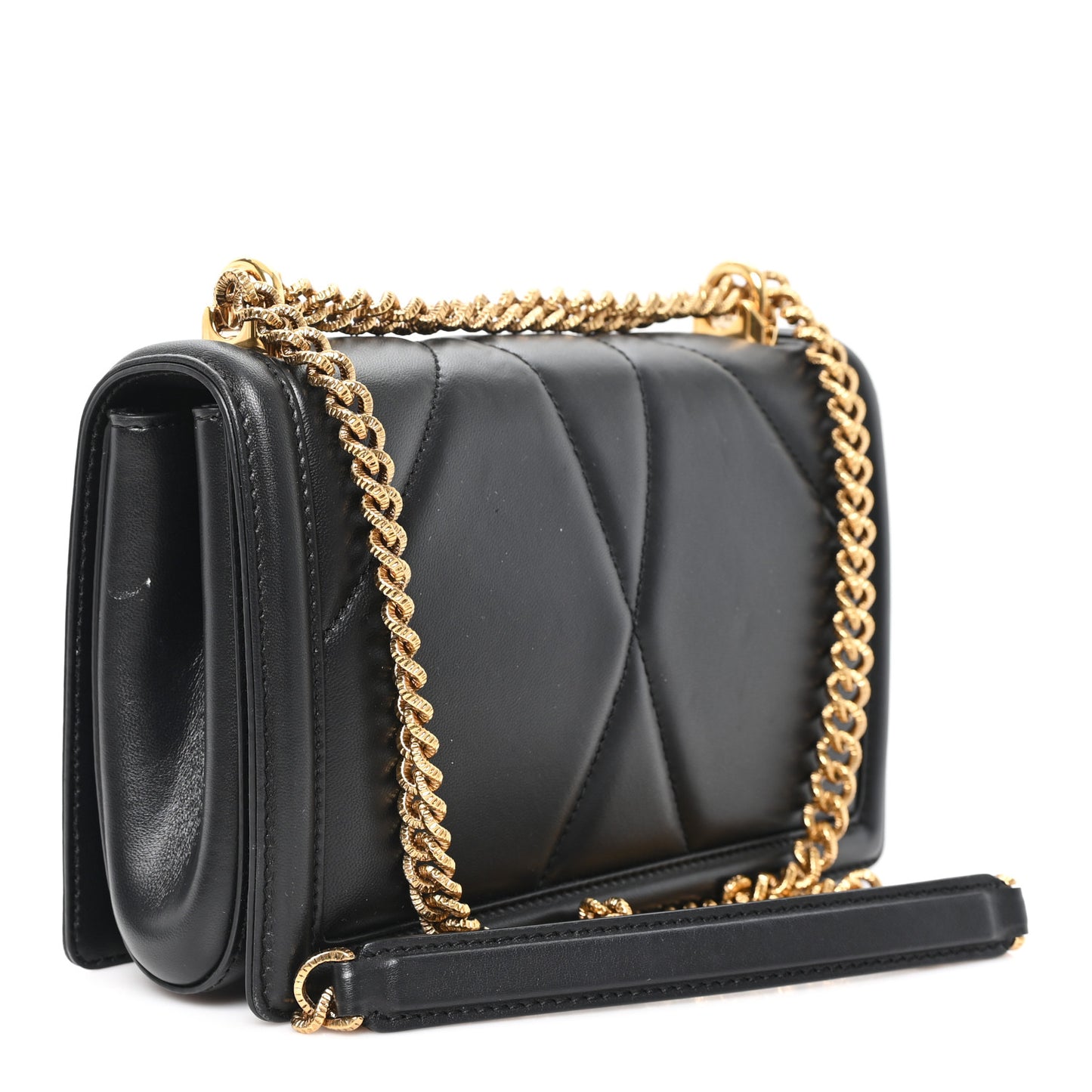 Calfskin Medium Devotion Crossbody Bag Black