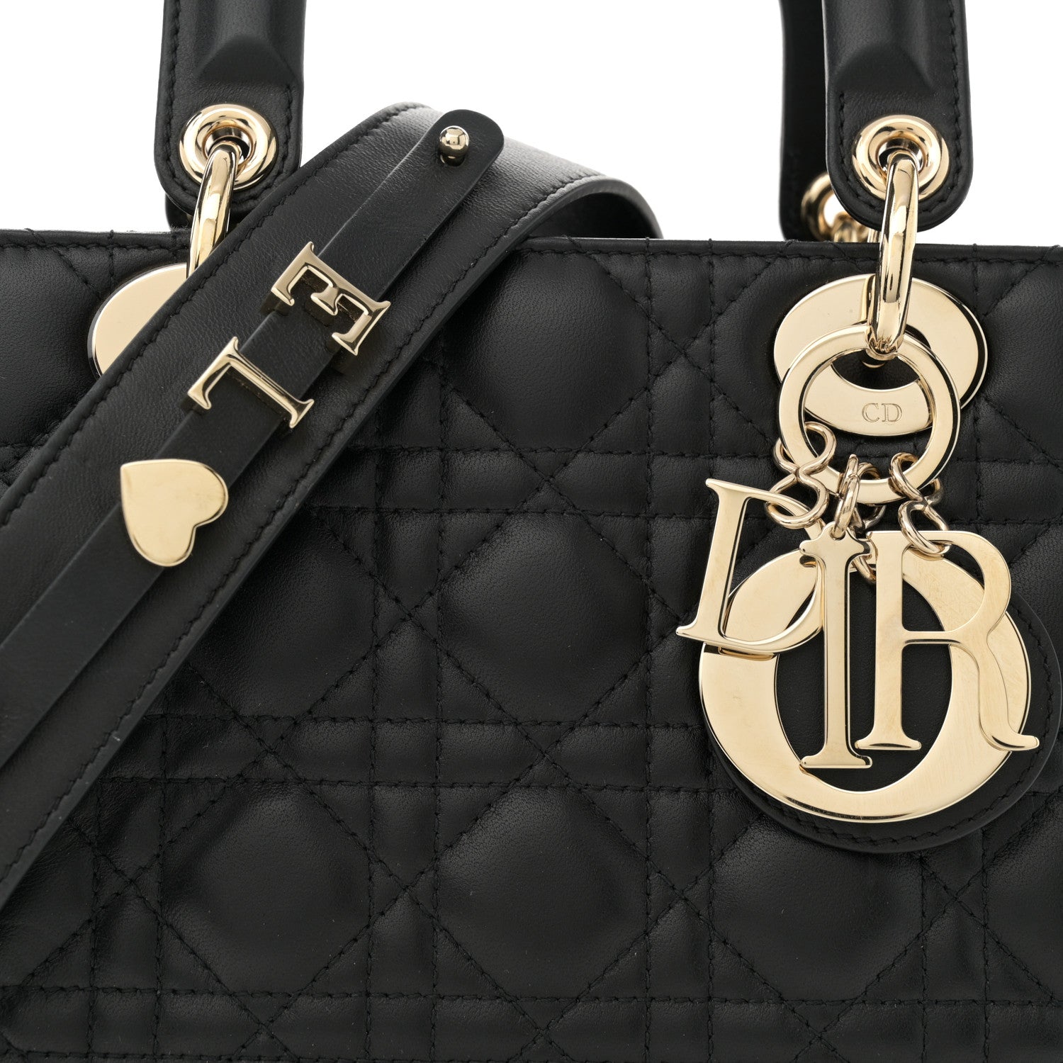 Christian Dior Lambskin Cannage Small My ABCDior Lady Dior Black 8 of 12