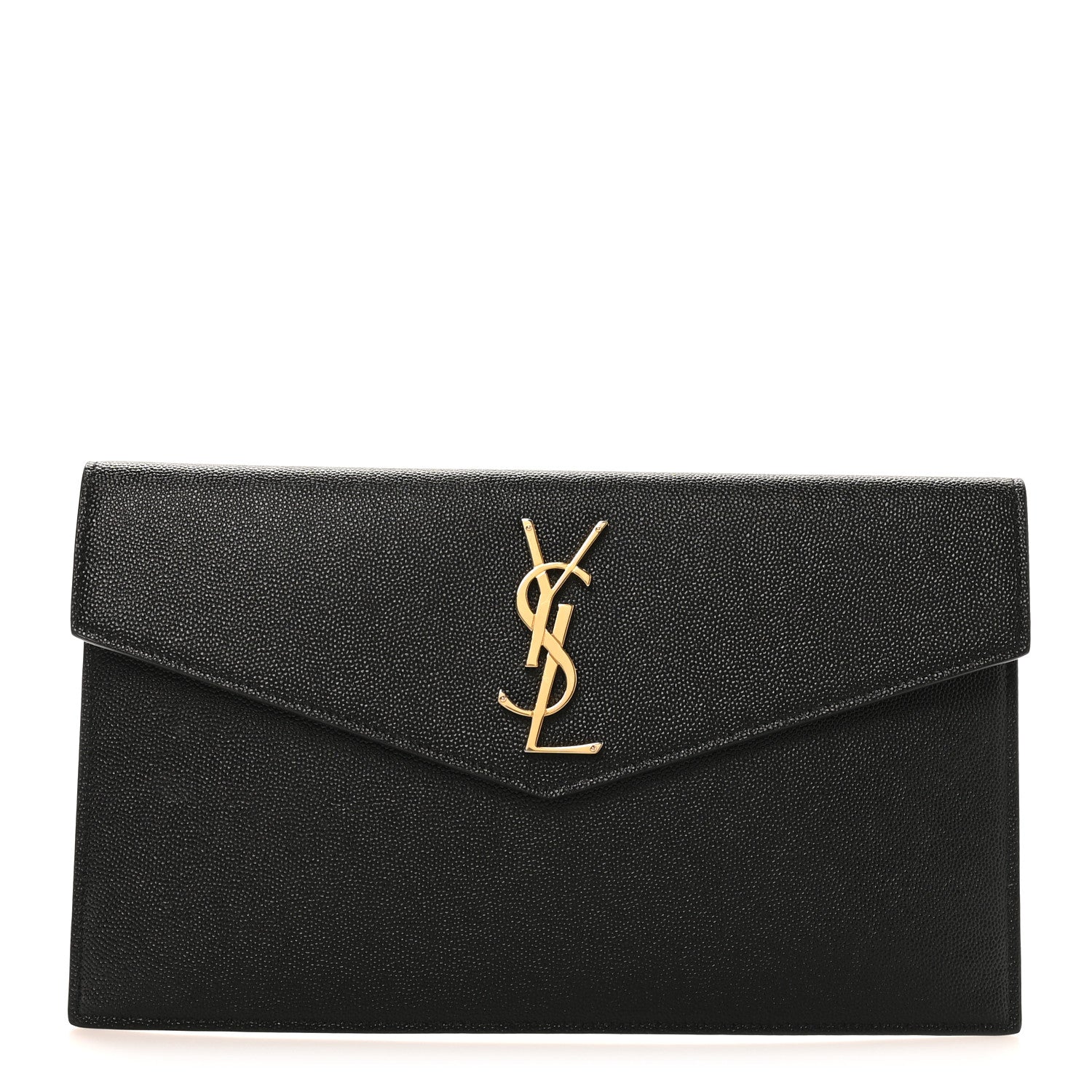 Saint Laurent Grain De Poudre Uptown Pouch Black 2 of 16